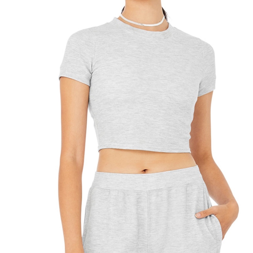 Alo Micro Waffle Sierra Short Sleeve Top